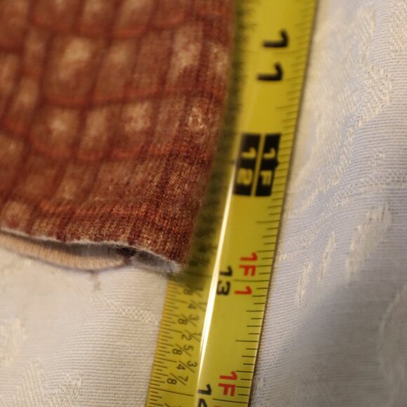 Vintage Talbots V-Neck Cashmere Silk Blend Animal Print Sweater Size Large - Picture 9 of 13